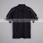 3 Strip Sleeve Moisture Polo Company Workers Uniform Custom Logo Heat Sealed on Back of Neck 100% Polyester Pique Mens Polo Whol