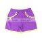 Wholesale Boutique Girl Clothing kids Summer Shorts With Flutter Bulb Solid Girls' Shorts