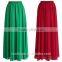 Women wholesale elastic wasitband long skirt fashion chiffon maxi skirt 2016