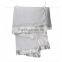 Plain Solid Luxe Blanket Throw With Silk Satin Edge
