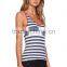 contrast trim polyester cotton tank top