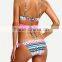 Personal Custom Print Sexy Mature Swimwear Bandage Wrapped Strappy Bikini