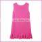 sweet style o-neck straight pleated bottom vest dress