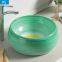 China Supplier ceramic wholesale green round shape tabletop bathroom art wash basin sink