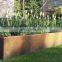 Custom made corten steel planter rectangular box
