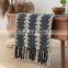Hot selling on Amazon weave table runner black and white custom table runner for rectangle tables