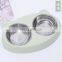 Stainless steel double bowl thickened high quality  pet bowl