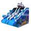 Outdoor PVC Inflatable Mobile Shark water slide park for kids and adult on sale