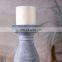 Classical pillar design custom vintage home decoration cement tall candle holder with logo