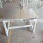 Assembling keter folding stainless steel adjustable work table with drawers
