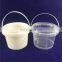 PP material food grade round shape 600ml clear plastic bucket