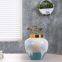 New Chinese European Style Color Glaze Blue White Ceramic Vase For Dining Room Decor