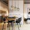 EUROPEAN postmodern simple Single Head glass and brass pendant light for decorate