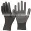 EN 388 4121 Power Grip Nitrile Coated Safety Gloves Electronic Assembly Micro Foam Nitrile Dipped Working Gloves