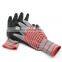 Crinkle Latex Coated Nylon Highway Work Gloves Good Durability Seamless Knitted Rubber Safety Gloves With Textured Palm