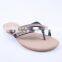 Sexy woman new soft cheap beach slippers with rhinestone decoration