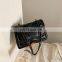 2020 Fashion Korea Girls, Shoulder Bag Rivet Beaded Leather Quilted Crossbody Bag Ladies Sling Square Bag With Chain/