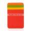 vertically Genuine Leather transparent window Colorful ID Credit Card Holder or Business Name Card Case pocket wallet