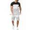 Summer Tracksuit Summer Men 2 Piece Set 2022 OEM Custom Men Summer 2 Piece Cotton Short Sleeve Tracksuit Sets T Shirt And Short