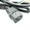 14WG full copper 1m 3ft C19 Stripped 15cm PDU Style Power Extension Cable  AC Power Cord Cable