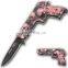 5.9 InchGun Shaped Aluminum Handle Folding Camping Survival Pocket Knife