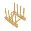 Best Selling Premium Bamboo Dish Drying Plate Stand Holder Rack Width 8 Slots