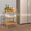 3 Tires Kitchen Furniture Bamboo Kitchen Food Cart Serving Tray