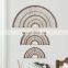 Hot Sale Art Decoration Seagrass Woven Fan Wall Decor with Metal Frame Set of 3 Cheap Wholesale