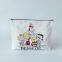 Lovely Cartoon Printed Cotton Canvas Zippered Bags