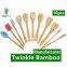 Best 10pcs bamboo wood cooking utensils set/bambu kitchenware tools