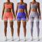 New Style Sexy Thin Straps Sports Bra Butt Lift Shorts Leggings Two Piece Gym Yoga Set Suit Women Workout Fitness Active Wear