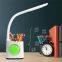 2024 LED Charging Table Lamp with Clock, Pen Holder Thermometer Calendar RGB Atmosphere Night Light