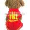 Spring and Autumn Apparel USA FBI Printed Red Dog Fleece Pet Clothes