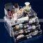 Acrylic tabletop spinning cosmetic organizer