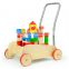 2016 Hot Sales Wooden Baby Walker Toys In 4 Colours With Non-skid/ No Trace / So Quiet For Kids Learning Walking