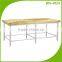 Hotel Restaurant Kitchen Equipment Stainless Steel Chopping Table With Wood Chopping Board BN-W23