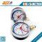 chrome plated inclined water temperature pressure manometer
