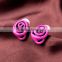 New design elegant enamel stud earring funky earrings for girls/