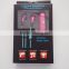 High quality LED light up micro usb to headphone jack with microphone
