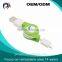 80cm Retractable usb charging cable usb to micro usb cable in many styles