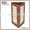2016 Hot leather book cover restaurant equipment display stand serving tray