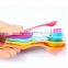Popular colorful food grade ABS baking set measuring spoon