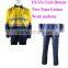 100% cotton hi-vis yellow two tone safety work uniform