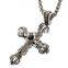 Europe titanium stainless steel crown cross pendant with crystal