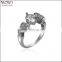 Fashion jewelry factory wholesale zircon stainless steel silver ring