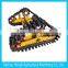 farm machinery parts snowplow track chassis with rubber coating