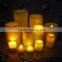 plastic led pillar plain candles with timer