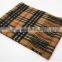 Camel Yarn Dyed Checked Double Faced Plain Wool Scarf with fringe