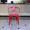 Vintage Industrial Restaurant Furniture Metal Dining Chair with Armrests