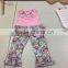 2016 New Summer Preorder Clothes Toddler Girl Boutique Summer Giggle Moon Outfit Little Girls Spring and Summer Cutest Outfits